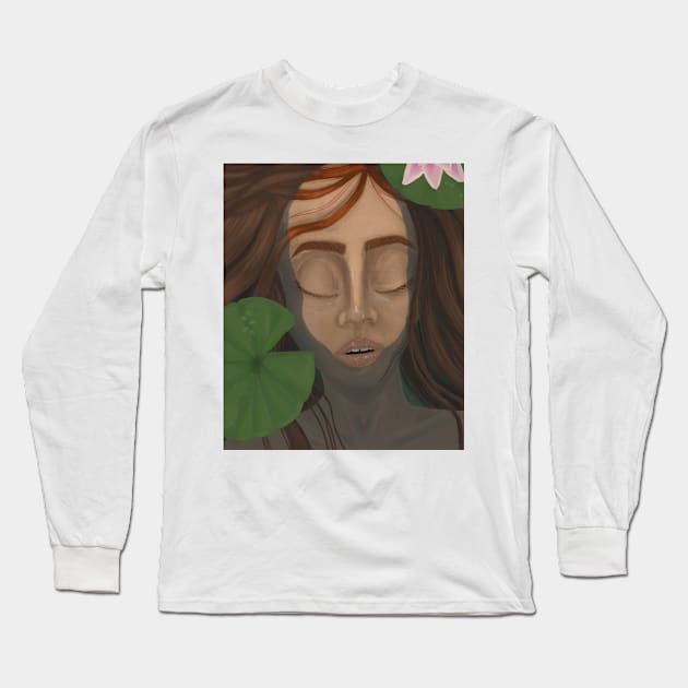 Lotus flower girl - meditation Long Sleeve T-Shirt by Ethereal Designs